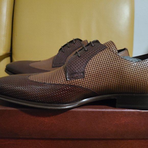 Mezlan Shoes Mezlan Mens 95m Two Tone Browntan Dress Shoe Poshmark